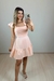 Vestido Curto Viscolinho Alça com Babados - comprar online