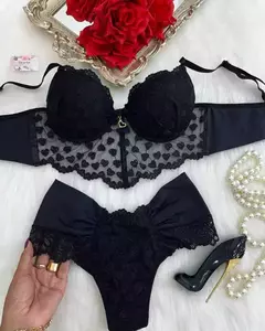 Cropped Coração Preto