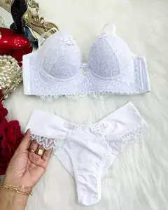 Conjunto Cristal TULE CORAÇÃO - Branco
