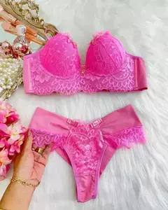 Conjunto Cristal TULE CORAÇÃO - Rosa Claro Hera