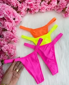Calcinha Biquíni neon VERDE- LARANJA- PINK - comprar online