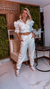 Calça mom jeans off white