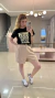 T-Shirt com Dourado - Moda Mulher Moderna
