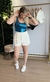 Shorts jeans off White - Moda Mulher Moderna
