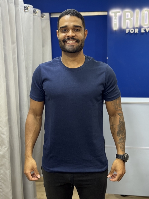 Camisa basica Suedine premium AZUL MARINHO - comprar online