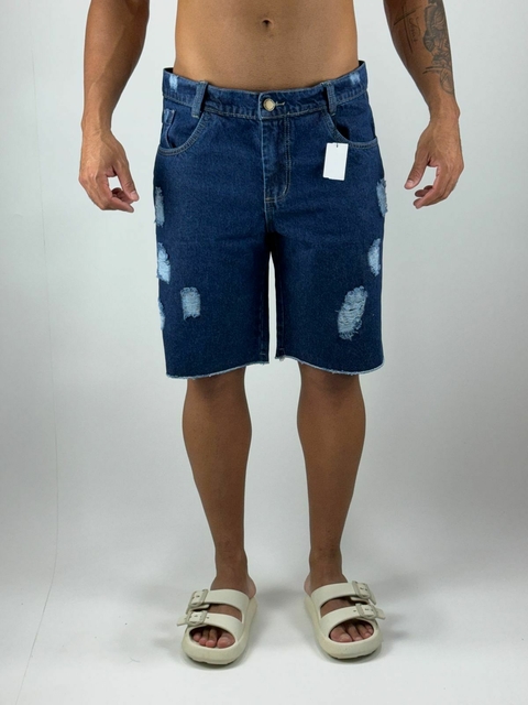Bermuda jeans escura - comprar online