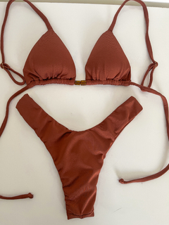 Summer Cortininha Marrom com leve brilho - loja online