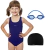 Combo Malla Natación Niña Safit 8200 + Antiparras + Gorro de Tela - comprar online