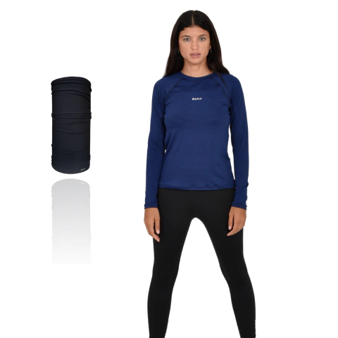 Conjunto Termico Mujer Safit Remera 640 + Calza Primera Piel 749 + Cuello 999 en internet