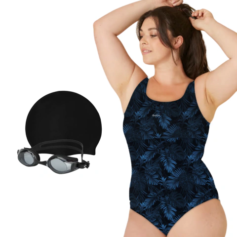 Combo Malla Natacion Safit 6201 + Antiparras + Gorro Silicona - comprar online