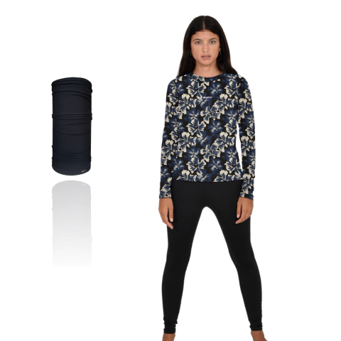 Conjunto Termico Mujer Safit Remera 640 + Calza Primera Piel 749 + Cuello 999 - comprar online