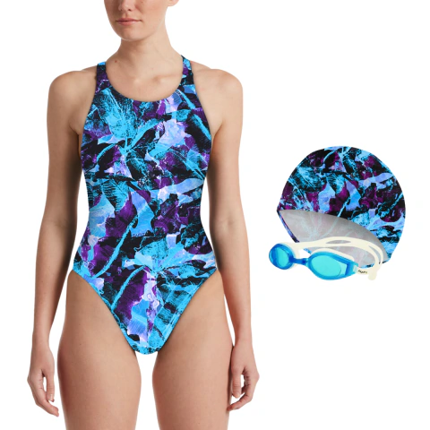 Combo Malla Natacion Safit 6101 + Gorro Tela + Antiparras - SAFIT SPORT
