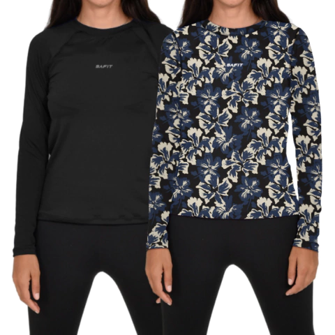 Combo X2 Remeras Termicas Mujer Proteccion Solar Safit 640 - SAFIT SPORT