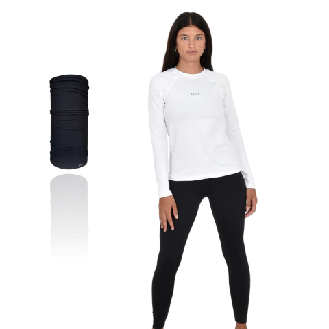 Conjunto Termico Mujer Safit Remera 640 + Calza Primera Piel 749 + Cuello 999 - SAFIT SPORT