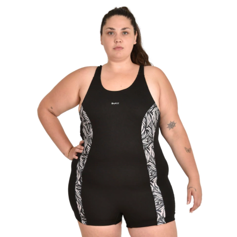 Malla Con Short Mujer Natacion Talle Especial Cloro Friendly® Safit 6202 - SAFIT SPORT