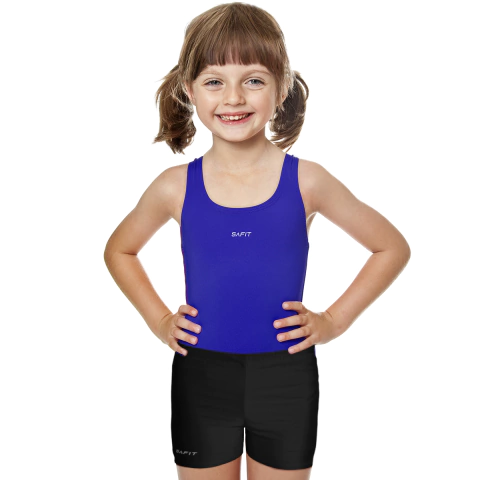 Combo Safit Malla Niña 8200 + Short Natación Cloro Friendly 510