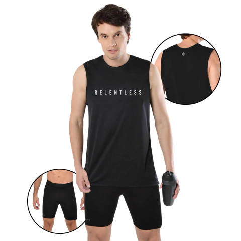 Conjunto Deportivo Hombre Musculosa + Calza Gimnasio Running