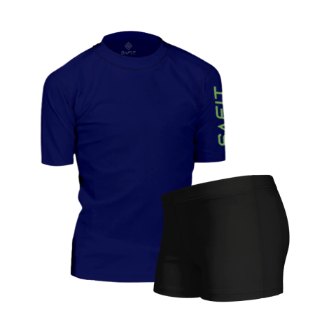 Combo Remera Proteccion Solar Manga Corta 520 + Short Natacion 510 - tienda online