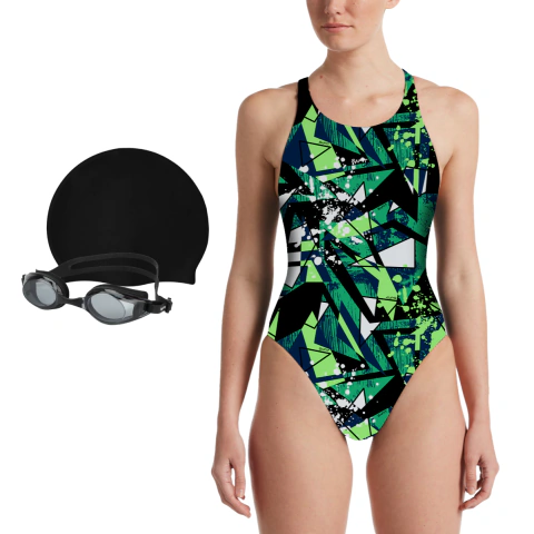 Combo Malla Natacion Safit 6101 + Gorro Silicona + Antiparras - tienda online