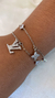 Pulseira Dupla Louis Ródio Branco - comprar online