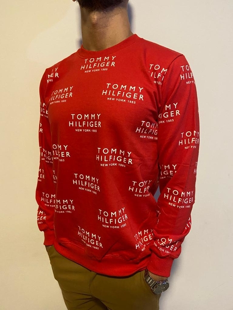 Buzo estampado TOMMY HILFIGER rojo