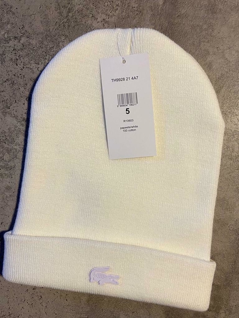 Gorro LACOSTE blanco
