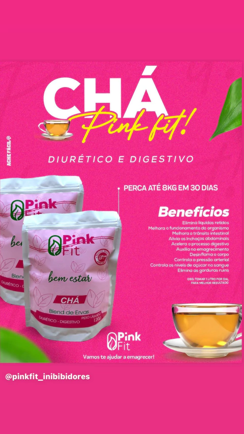 cha emagrecedor Pinkfit diuretico e digestivo - comprar online