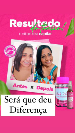Kit Hair tônico e vitamina Pink fit
