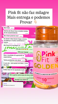 Pinkfit Gold metabolismo travado ❌10 cápsulas - loja online