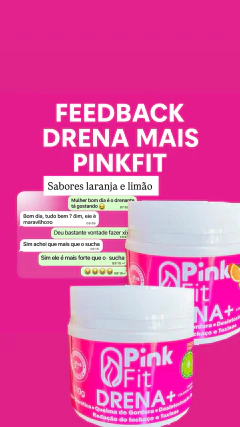 Drena mais Pinkfit sabores laranja limão - Camila Capsulas Naturais