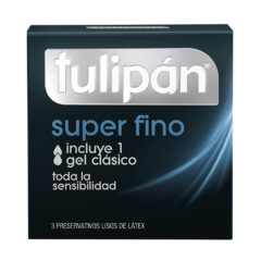 Preservativo Tulipán Super Fino x 3 un.