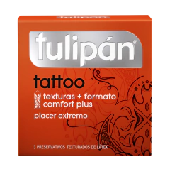 Preservativo Tulipán Tattoo x 3 un.