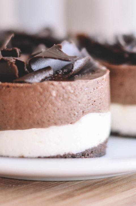 mini torta mousse de chocolate