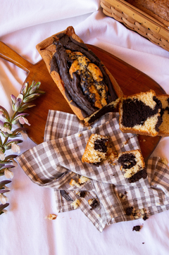 budin marmolado de vainilla y chocolate