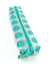 estojo plástico estampado bolinhas azul - 19 x 4 x 6 cm - loja online