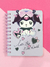 Caderneta Fofa Kuromi Sanrio - 9 cm x 11 cm - Pautado - 56 pag