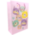 Sacola de Presente Bichinhos Gatinhos Rosa com Glitter - Pequeno - 23 x 18 x 10 cm - Papel Cartão Duplex - comprar online