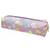 Estojo Escolar Corações Lilás - Tecido - 22 x 6 x 6 cm - DAC