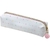 Estojo Escolar em Tecido S2 - Branco com Corações - 1 zíper com Pompom - 22 x 6 x 6 cm - BRW