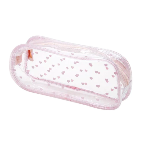 ESTOJO TRANSPARENTE - 1 ZIPER - ESTAMPA POÁ - 20 X 10 X 6 CM - BRW