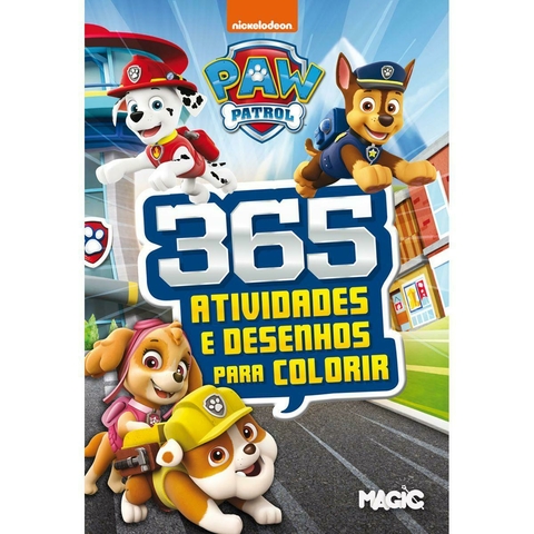 Livro de Colorir Patrulha Canina - 365 atividades e desenhos - 15,5 cm x 23,5 cm - 288 páginas - Magic Kids - comprar online