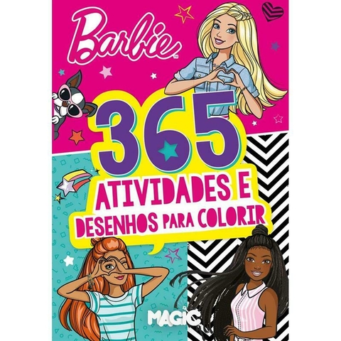 Livro de Colorir Barbie - 365 atividades e desenhos - 15,5 cm x 23,5 cm - 288 páginas - Magic Kids - comprar online