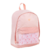 Mochila Corações Rosa - Cores Pastel - Tecido - BRW