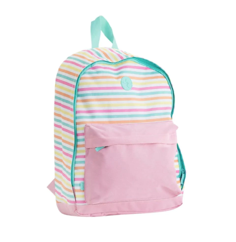 Mochila Listras Coloridas Enjoy - Tecido - BRW