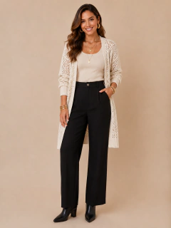 Cardigan linha bordado