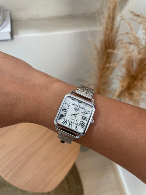 Relógio prata romano