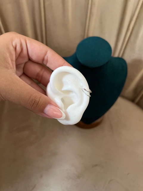 Piercing fake corrente prata (PF03)