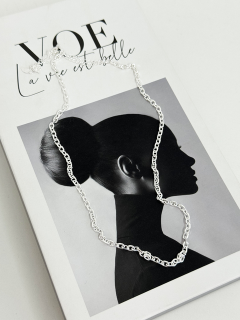 Choker elos grossos prata (CK12)