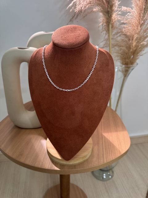 Choker elos grossos pequenos prata (CK59) - comprar online