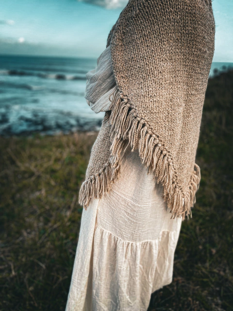 Poncho SAUCE llama y algodón